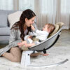 Hot Mom Upgrade Electric Baby Bouncer with soft padded seat, safety harness and automatic rocking design for newborns and infants