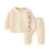 Cream knitted baby outfit set with sweater and pants sold by ActiveKids baby shop in Nairobi
